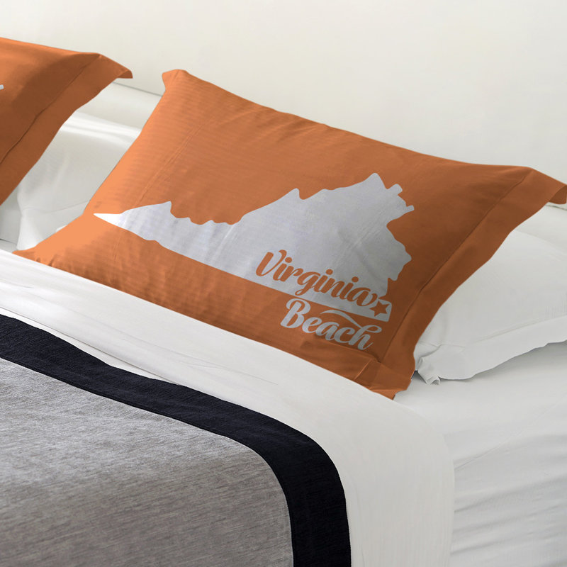 Sham Set, Queen, Microfiber, Orange