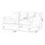 Causeuse coussin beige en coton et lin