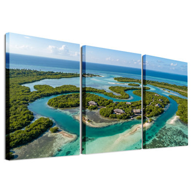 «Turquoise Mangrove Lagoon», ensemble d'art sur toile