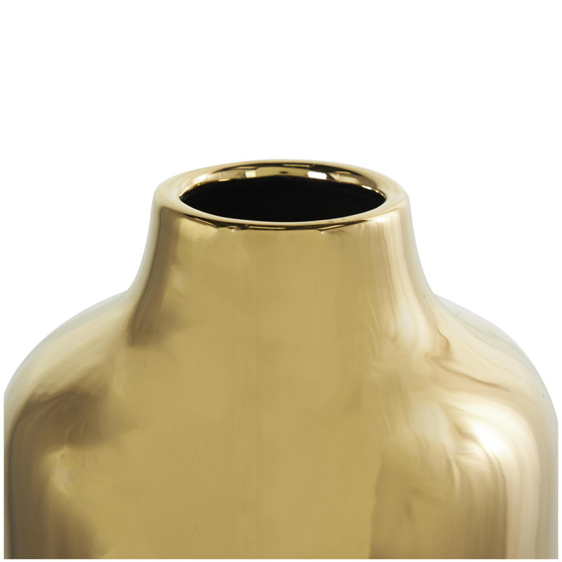 Vase en céramique Marelin, Or / blanc