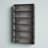 Distressed Metal 6‑Tier Wall Shelf