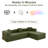 Hartwig 108" Oversized Modular Sleeper Sectional Compression Sofa Bed with Reversible Chaise, No-Assembly Floor Couch-1409768166