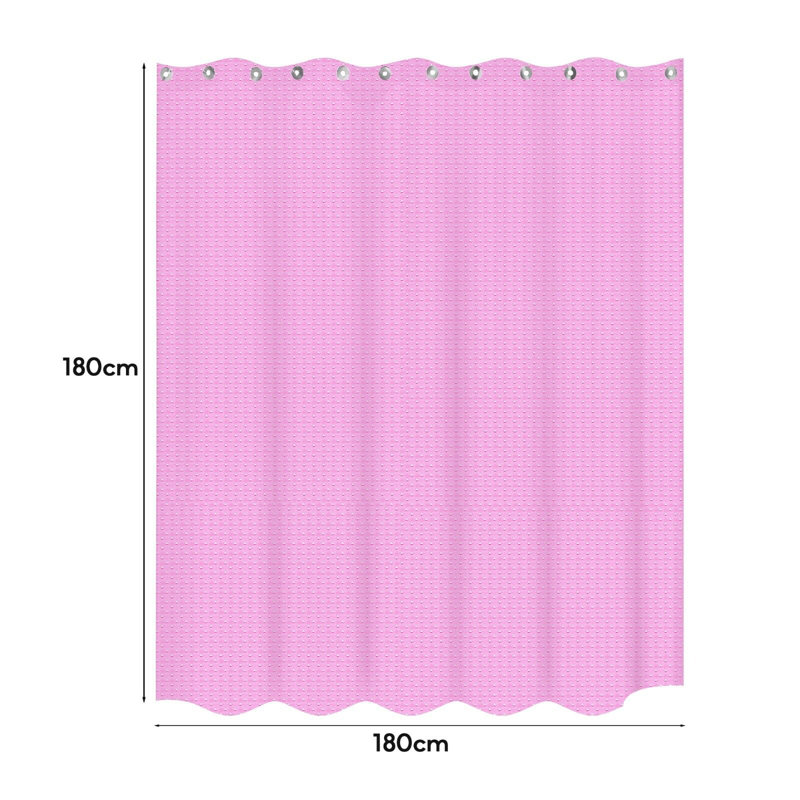 Matilyn Polyester Shower Curtain, Pink