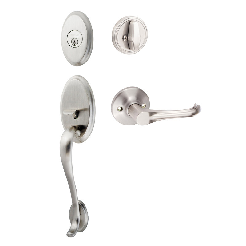 Ensemble de poignées Aspen, Nickel satiné, Réversible, Levier Helena
