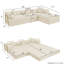 Canapé modulaire de 108 po avec méridienne en forme de L, méridienne désossée avec assise profonde, canapés à compression en éponge sans assemblage, canapé-lit pliant moderne avec dossier amovible-607786561
