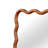 30"x40" Yellowish Brown Wavy Rectangle Solid Wood Frame Decorative Mirror for Home-787028708-787028706