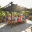 Pergola 11,7 pi x 19,6 pi avec auvent rétractable et structure en aluminium