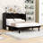 Queen Wood Murphy Bed with Power Station and Storage Drawer-309813101