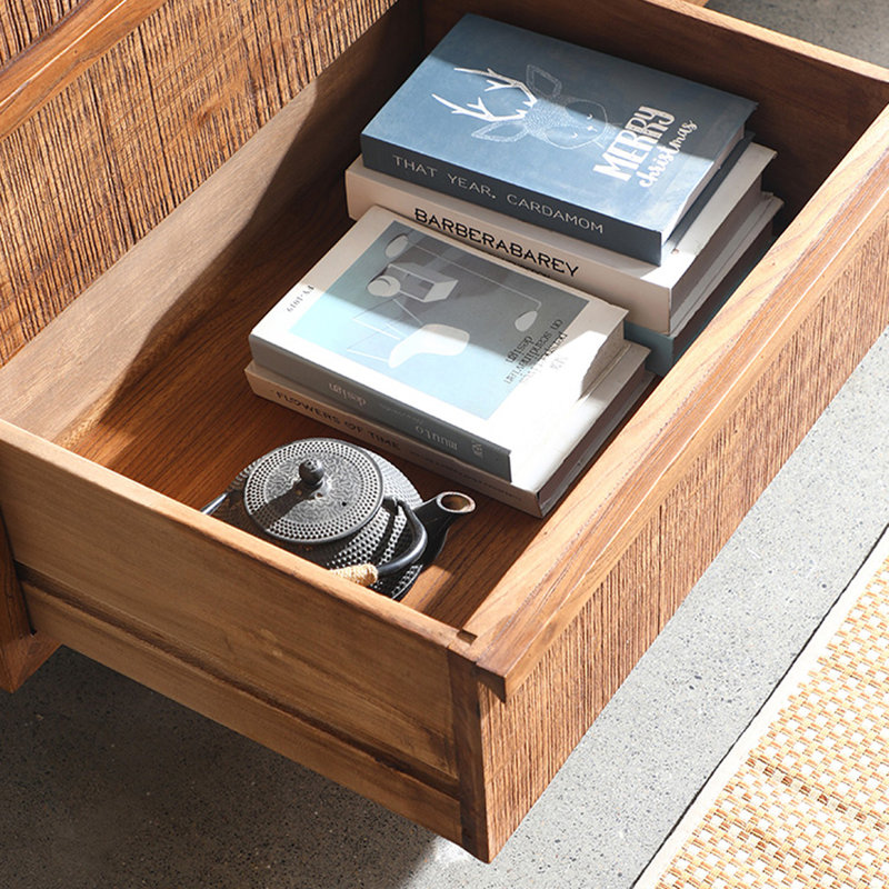 Buffet en bois d'orme avec grand espace de rangement