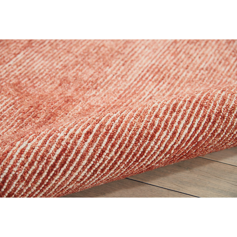 Tapis brique touffeté à la main Zendejas, Tapis de couloir 2 pi 3 po x 7 pi 6 po
