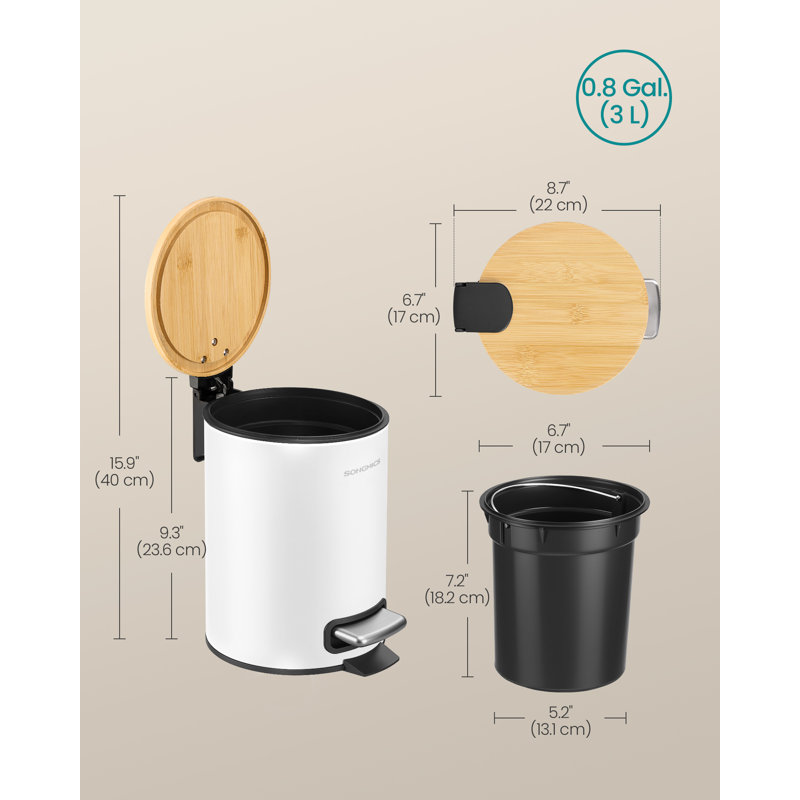 Bamboo Recycling Bin - 30L