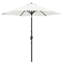 Parasol de marché 9 pi avec bouton-poussoir inclinable et manivelle, crème-497803955