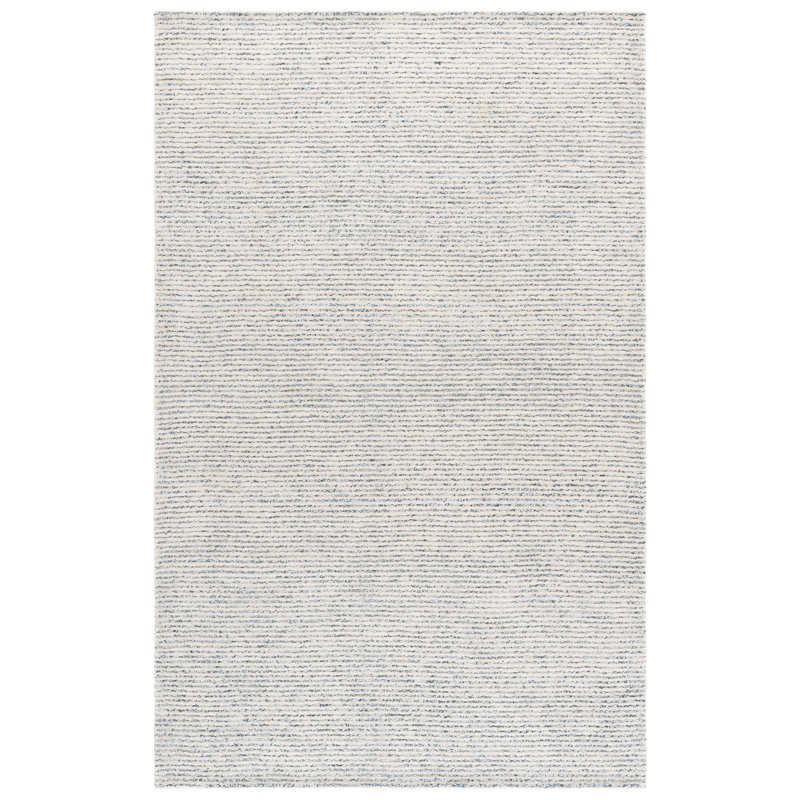 Ebony Hand Tufted Wool; Cotton; Recycled P.E.T Striped Indoor Rug, 6'-0" x 6'-0" Square