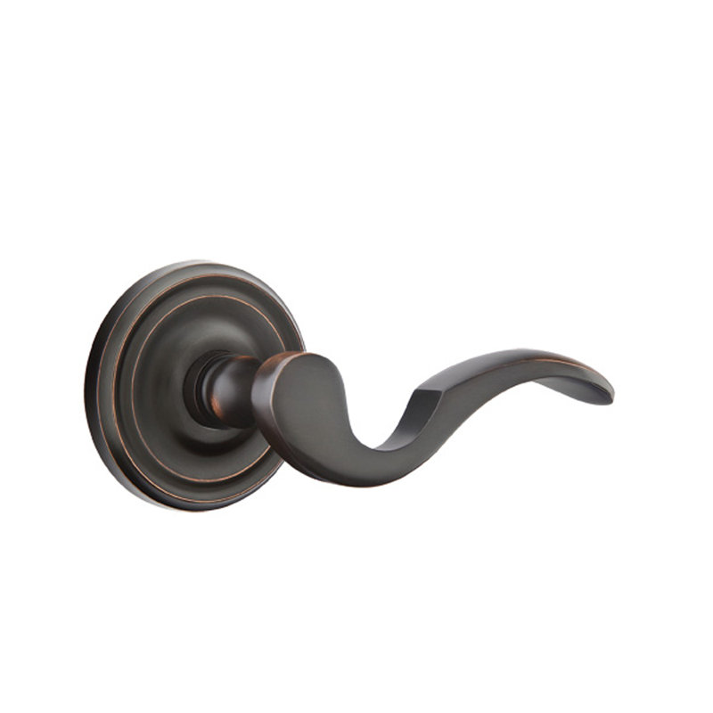 Emtek Dummy Leverset w/ Regular Rosette and Cortina Lever, Oil Rubbed Bronze