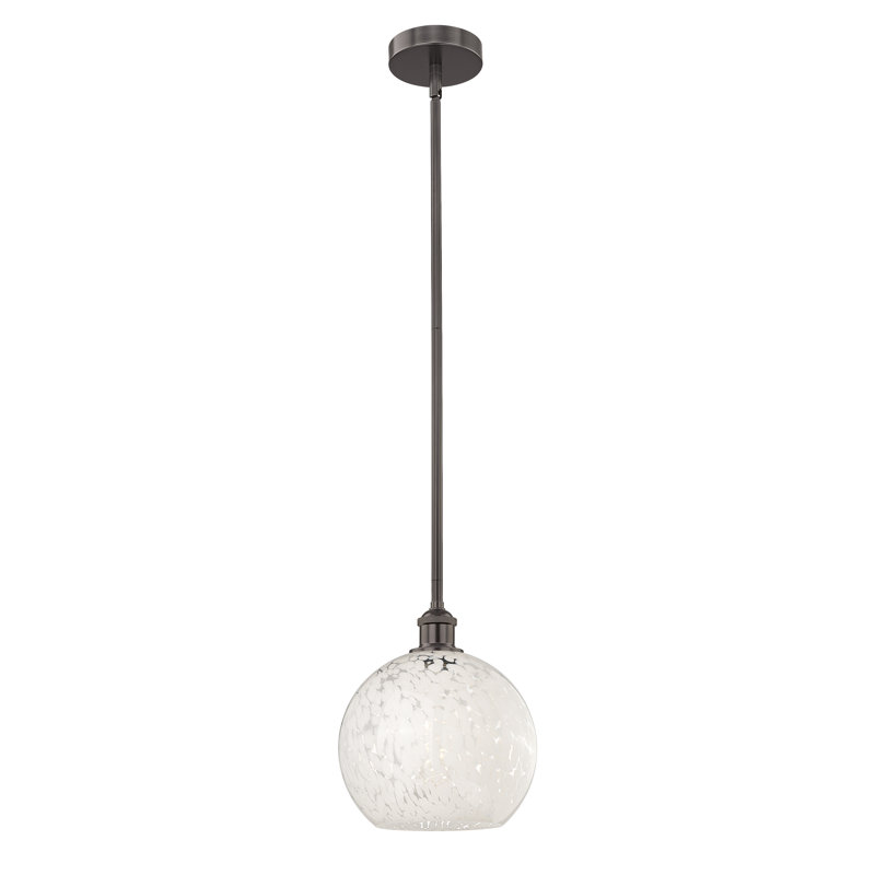 Luminaire suspendu 1 lumière Ivana, Bronze huilé, H 11,25 po x l 10 po x P 10 po