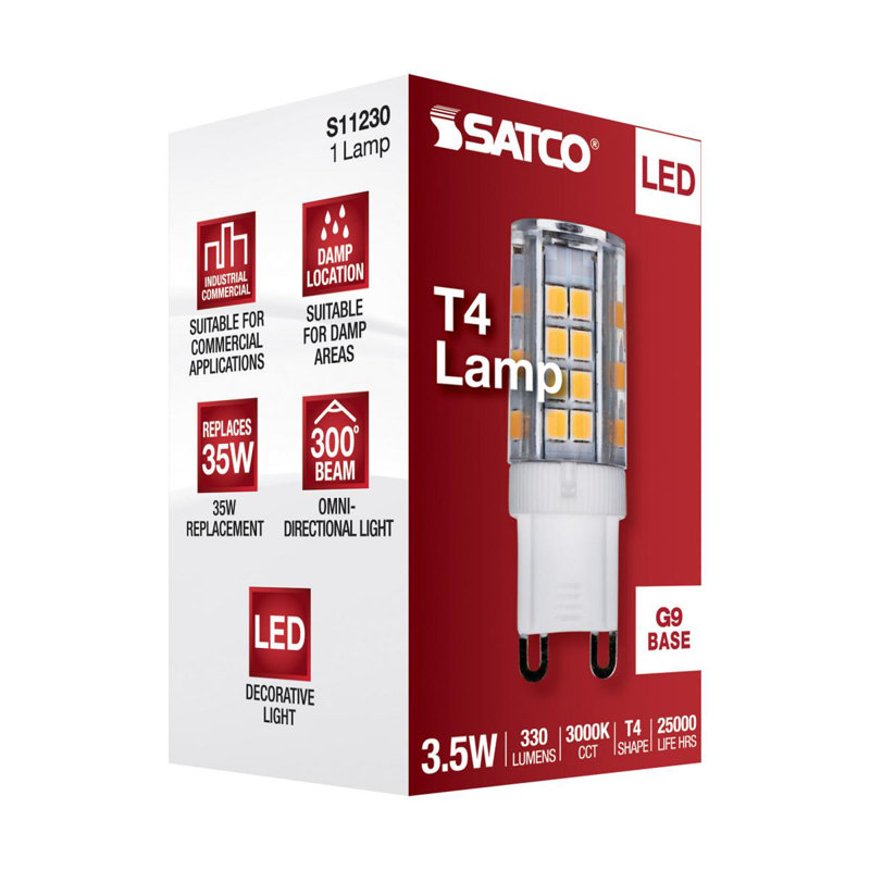 3.5 Watt Clear LED Bulb, 3000K