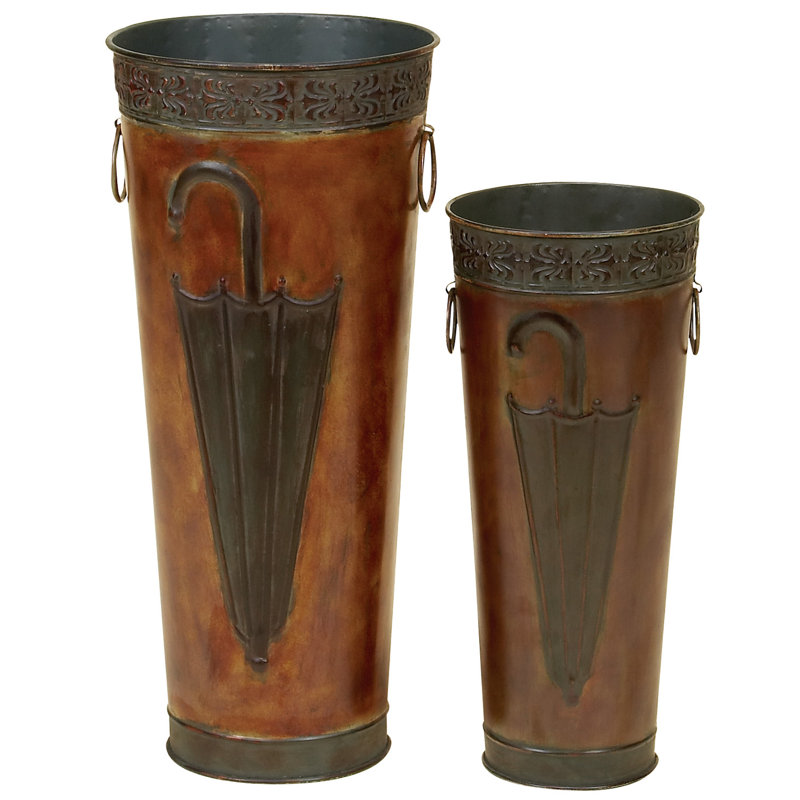 Ciccone Metal Umbrella Stand, Bronze