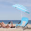 Chaises de plage pliantes avec parasol, chaise basse de plage et de camping pour adultes (paquet de 1, orange)-70000044