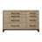 Rikiah 64" Wide Mid-Century 8-Drawer Dresser in Oak with Two-Tone Finish