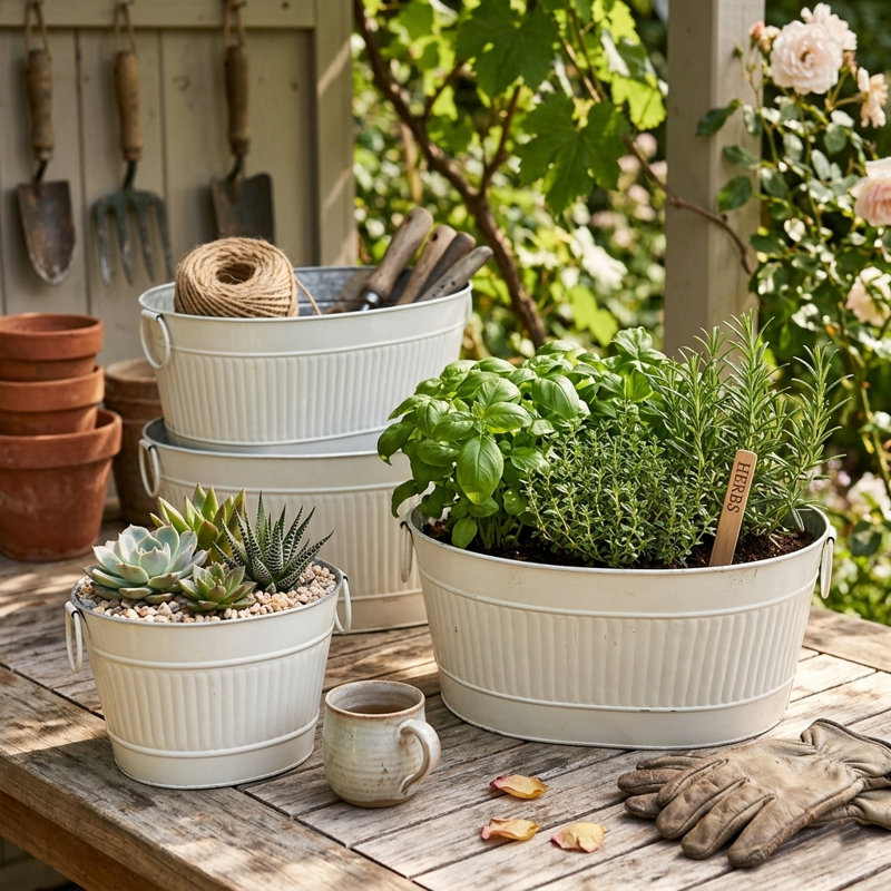 Tommy Metal Pot Planter