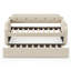 Lit de jour rembourré avec lit gigogne, beige pour lit simple-1315322480