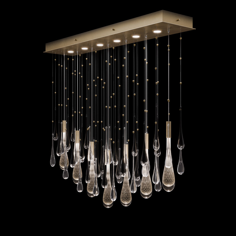 Luminaire suspendu l 51 po Rain, Bronze dégradé