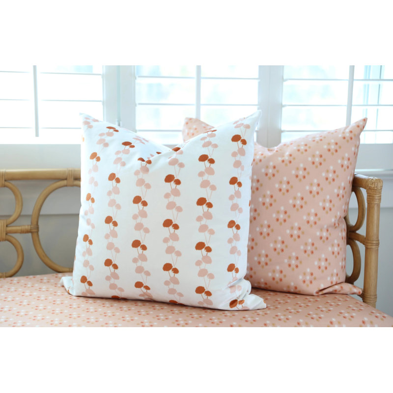 Dahlia Vine Luxury Throw Pillow, Square 24", Coral