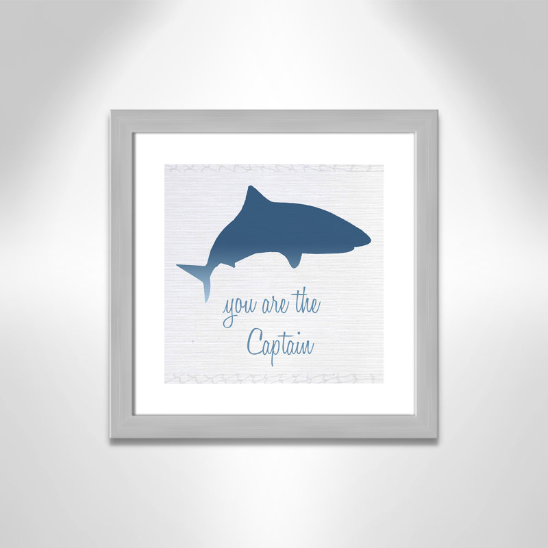 Capitaine, impression sur papier, H 16 po x l 16 po x P 0,6 po, Encadré plat argent