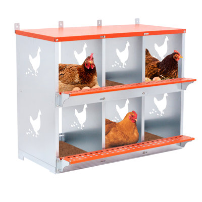 Boîte de nidification orange en acier galvanisé Orange 6