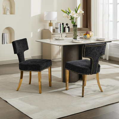 Ensemble de 2 chaises de salle à manger de style Mid-Century moderne