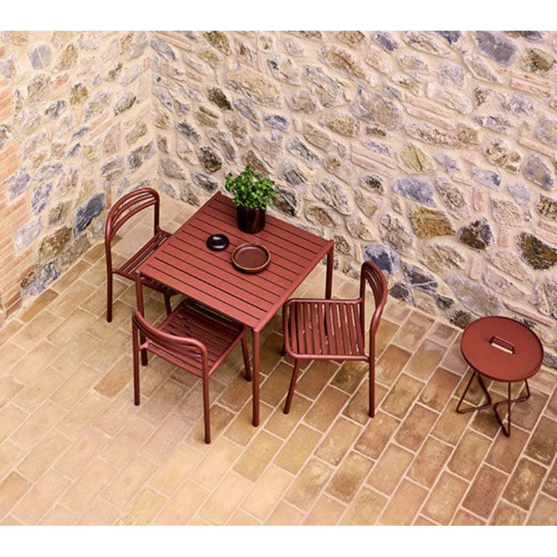 Copenhagen Outdoor Square Dining Table, Desert Red