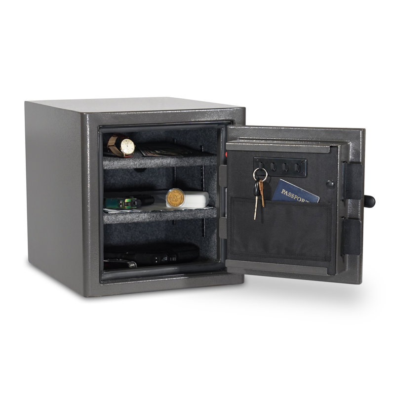 Diamond Fire/Waterproof Home & Office Safe with Electronic Lock, Dark Grey Hammertone, 15" H x 14.5" W x 17.5" D