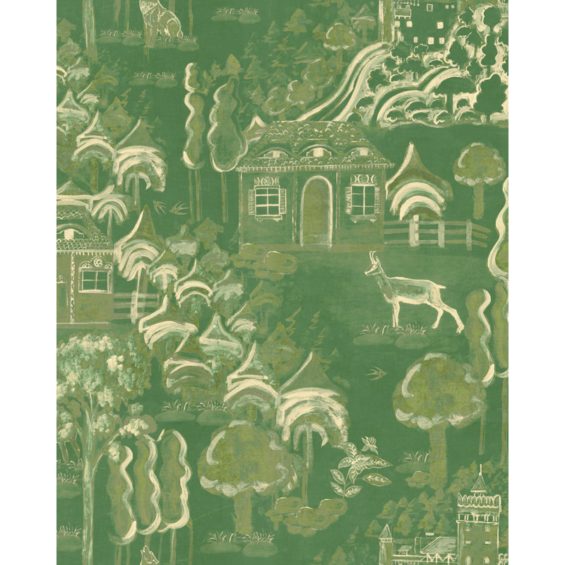 KERCSHDORF Taupe Wallpaper, Green/Taupe