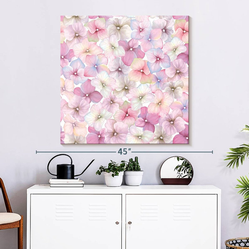 Hortensias roses dégradés Harnek, H 33 po x l 33 po
