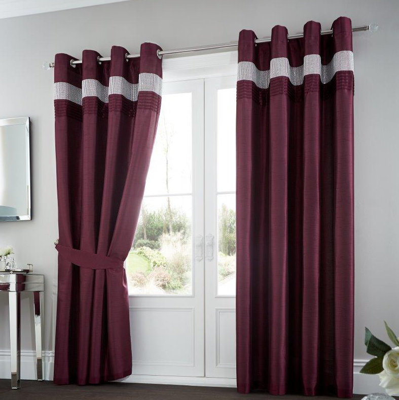 Oxy Room Darkening Curtain Pair, 229 W x 229 D cm, Aubergine