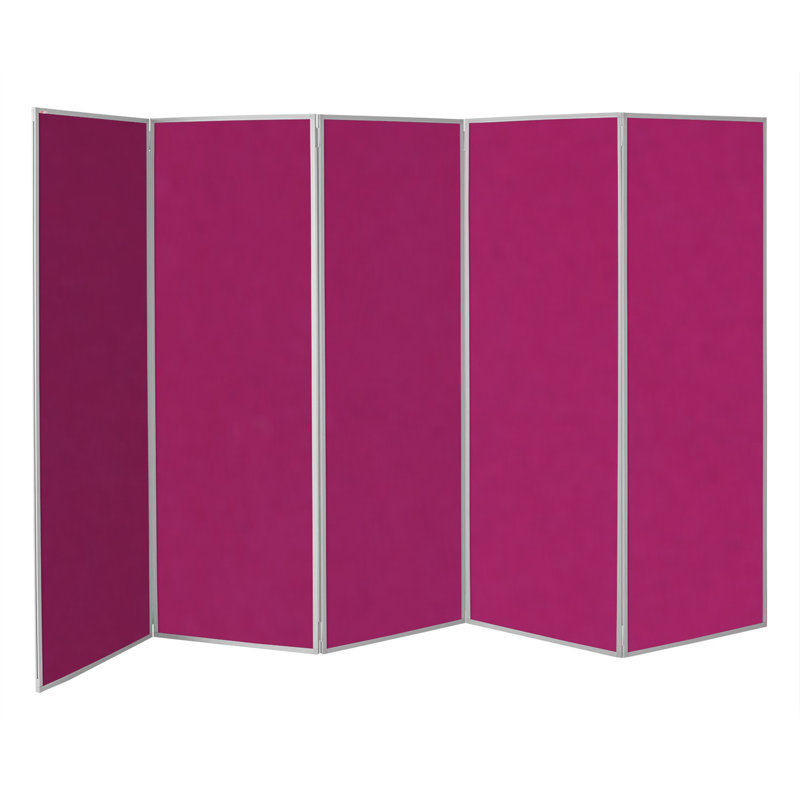  Light Free-Standing Bulletin Board 180cm H x 300cm W, Magenta, Grey