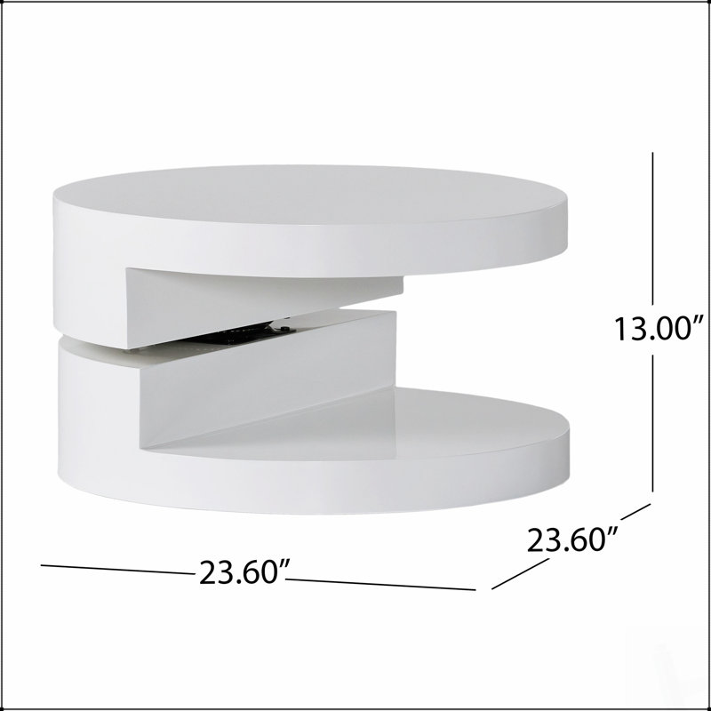 Table basse rotative MODERNESQUE avec rangement caché, parfaite pour les espaces de vie élégants et organisés