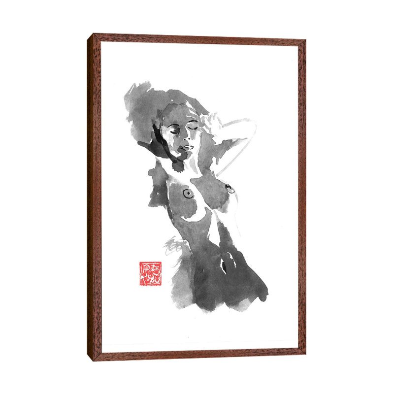 Too Much Light by Péchane - Print on Canvas, 101.6 cm H x 66.04 cm W, Classic Brown Wood Framed