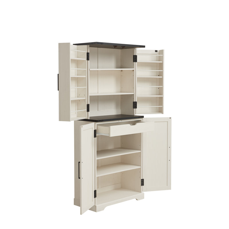 182.5cm Kitchen Pantry, White