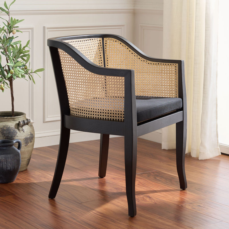 Fauteuil Kerwin, Noir / naturel / noir