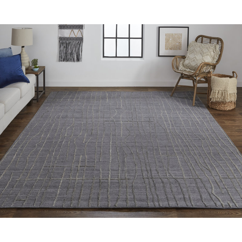 Haverhill Transitional Solid, Gray/Silver Area Rug, Rectangle 10' x 14'