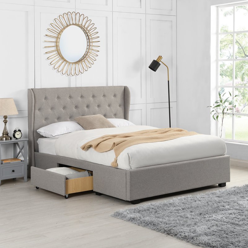 Boulogne Upholstered Storage Bed, Kingsize (5')