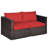 Evodio 2 - Person Patio Conversation Set with Cushions-569796075