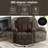 Swinging Recliner Massage Heated Sofa, With USB And 2 Cup Holders In Side Pockets-896386964