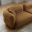 Canapé modulaire en velours brun-725038344
