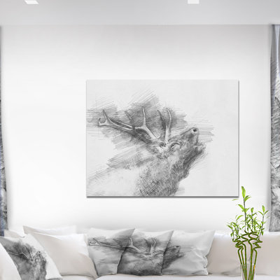 " Black And White Deer "
