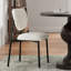 Chaises de salle à manger rembourrées avec pieds en métal (ensemble de 2), beige