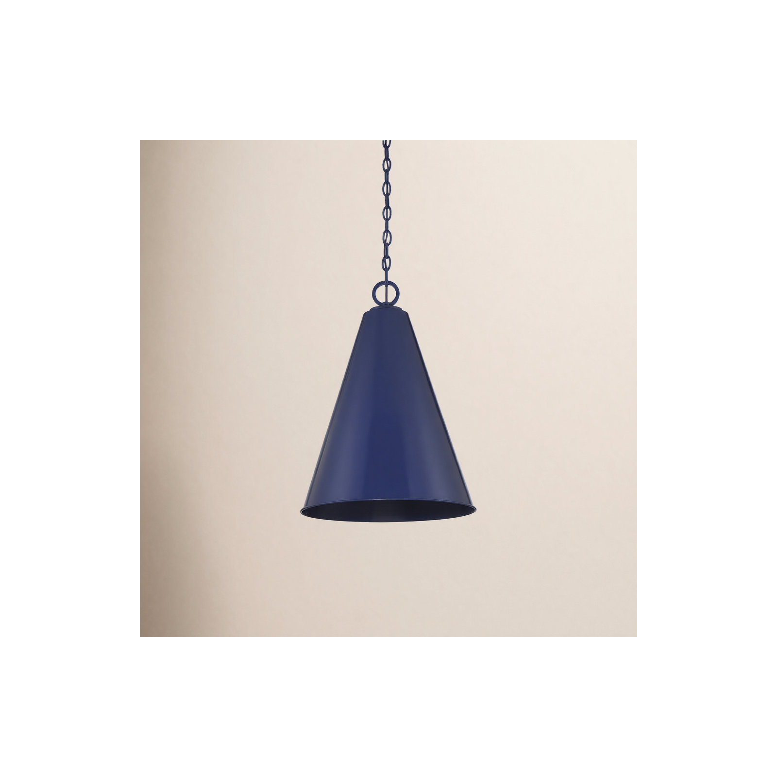 Grenadine Single Light Metal Dimmable Pendant, Navy Blue