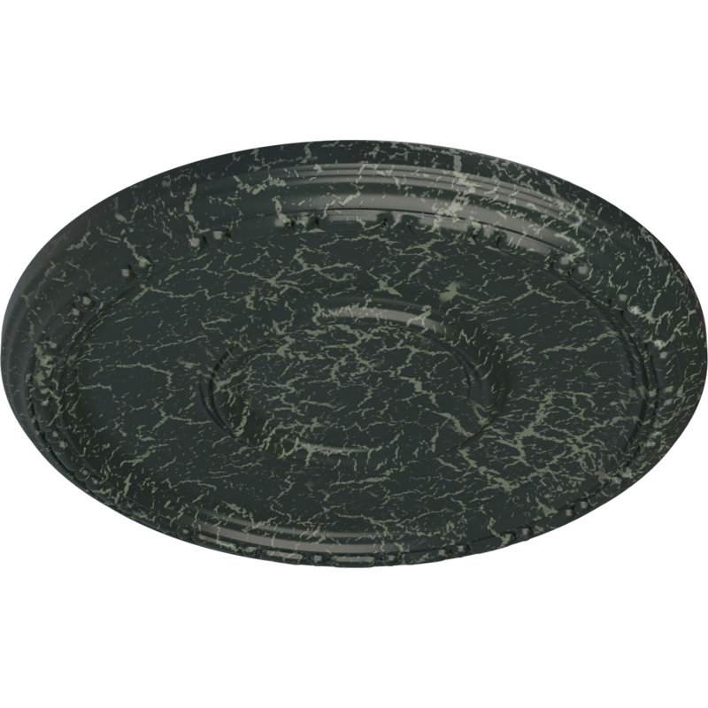 Médaillon de plafond H 16,5 po x l 16,5 po x P 1,5 po Medea, Tortue peinte craquelé