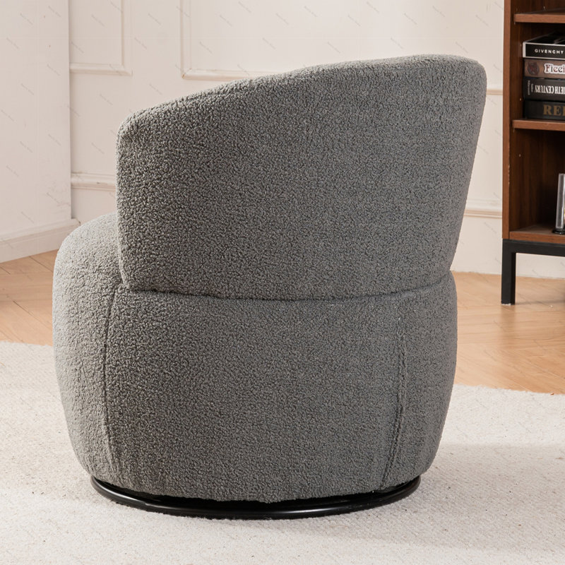 Chaise d'appoint pivotante de 25,59 po Andesine, Ourson gris